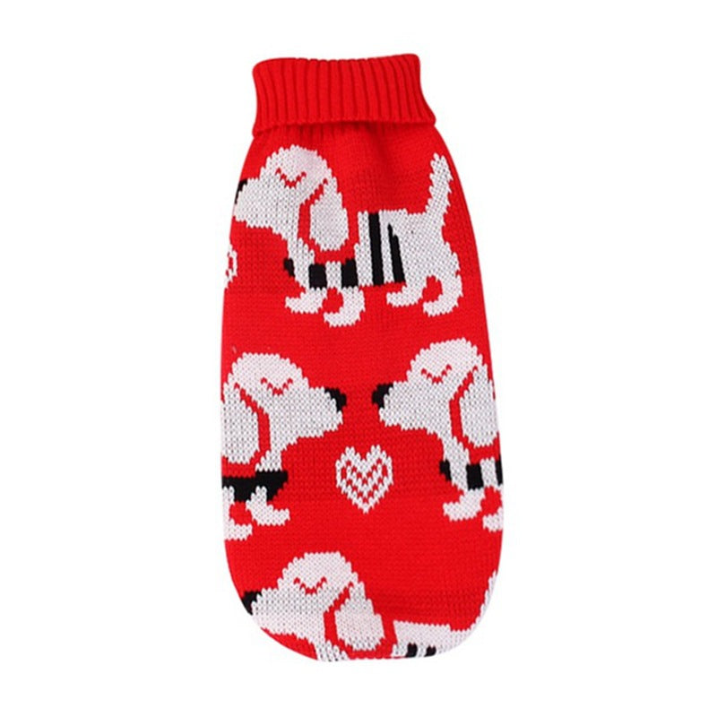 Christmas Dog Sweater Knitted Pet Jumper Warm Winter Clothes XS-2XL Dogs