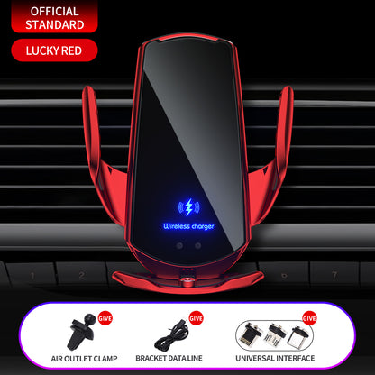15W Wireless Induction Car Phone Holder Navigation Secure Charging Stand Mount