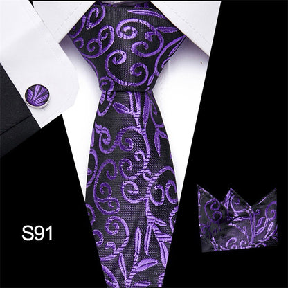 Men's 3pc Tie Set Suit Accessory 53 Options Elegant Designs Smart Business