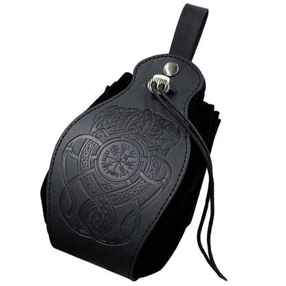 Unisex RPG Faux Leather Dice Tray Drawstring Pouch Set 5-Piece Gaming Essentials