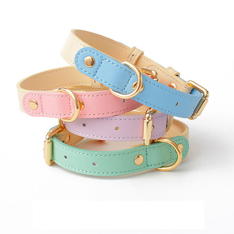 Genuine Leather Pet Dog Cat Collar Leash Dog Rope Chain Belt Pet Supplies