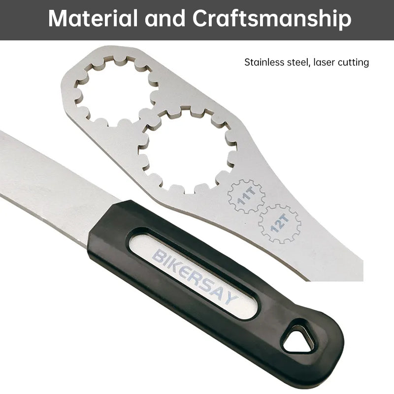 Bicycle Cassette Lockring Removal Tool, Adjustable Cog Wrench for Bike Repair