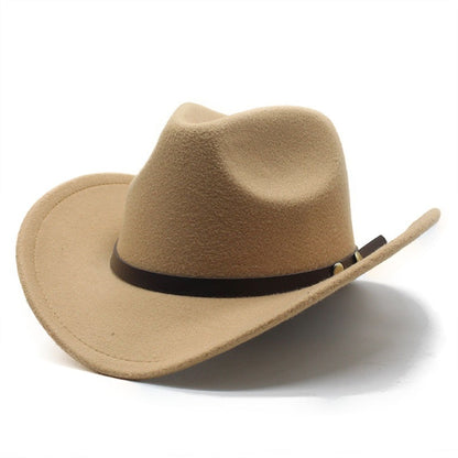 Western US Denim and Felt Equestrian Jazz Hat for Horseback Riders Unisex Fit