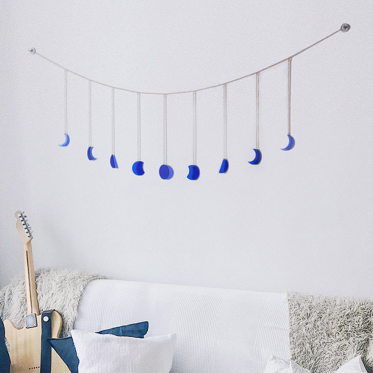 Moon Phase Wall Hanging Nine Phase Iron Chain Wall Ornament For Living Room Home
