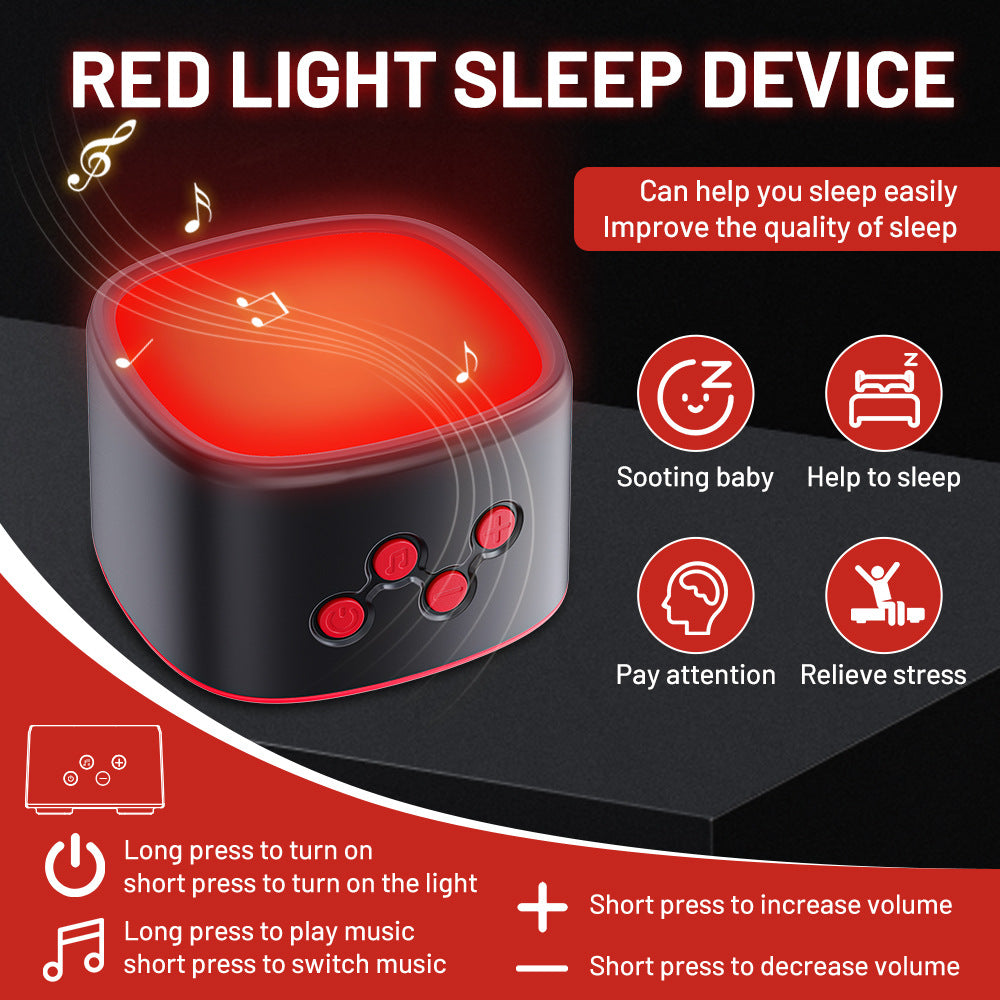 630nm Red Light Sleep Therapy Device Pure Red Light White Noise Sound System