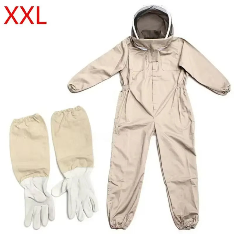 Beekeeper Protective Full Body Suit Ventilated Mesh Safety Apparel Gloves Included