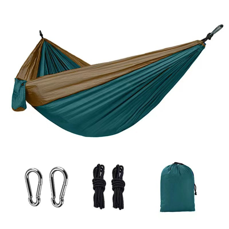 Parachute Fabric Hammock for Camping, Single or Double, Indoor or Outdoor Use