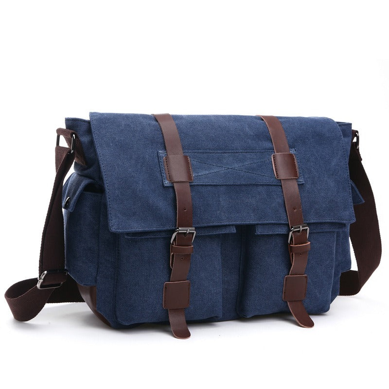 Men's Business Messenger Shoulder Bag Casual Office Travel Bag Brown Black