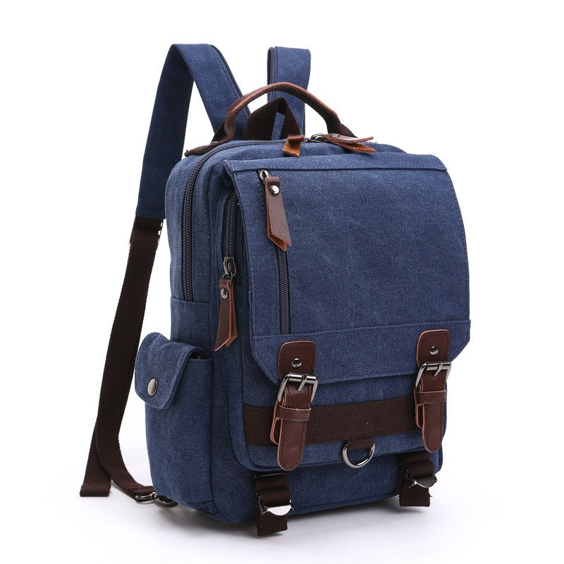 Men's Women's Canvas Backpack Travel Shoulder Bag Laptop Rucksack School Bags