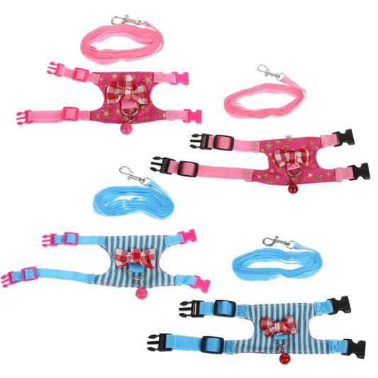 Adjustable Hamster Rabbit Harness Leash Set Small Pets Guinea Pigs Ferrets Chinchillas