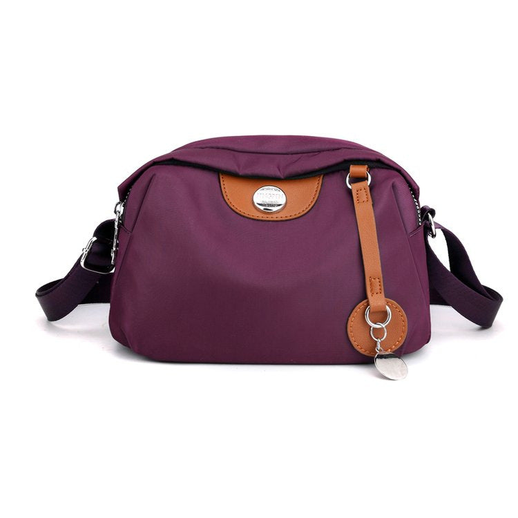 Nylon Crossbody Bag Medium Square Zip Security Durable Women’s Travel Accessory