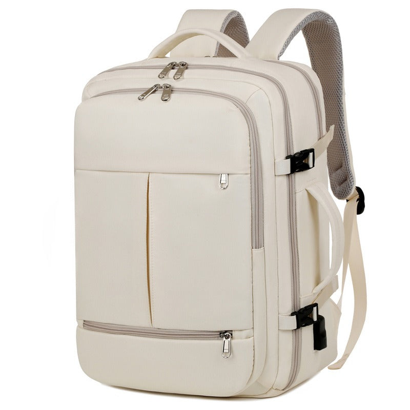 Large Capacity Business Travel Backpack Durable Multiple Pockets USB Interface