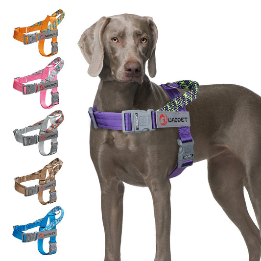 Adjustable Reflective No Pull Durable Collar Dog Harness Pet Walking Training Gear