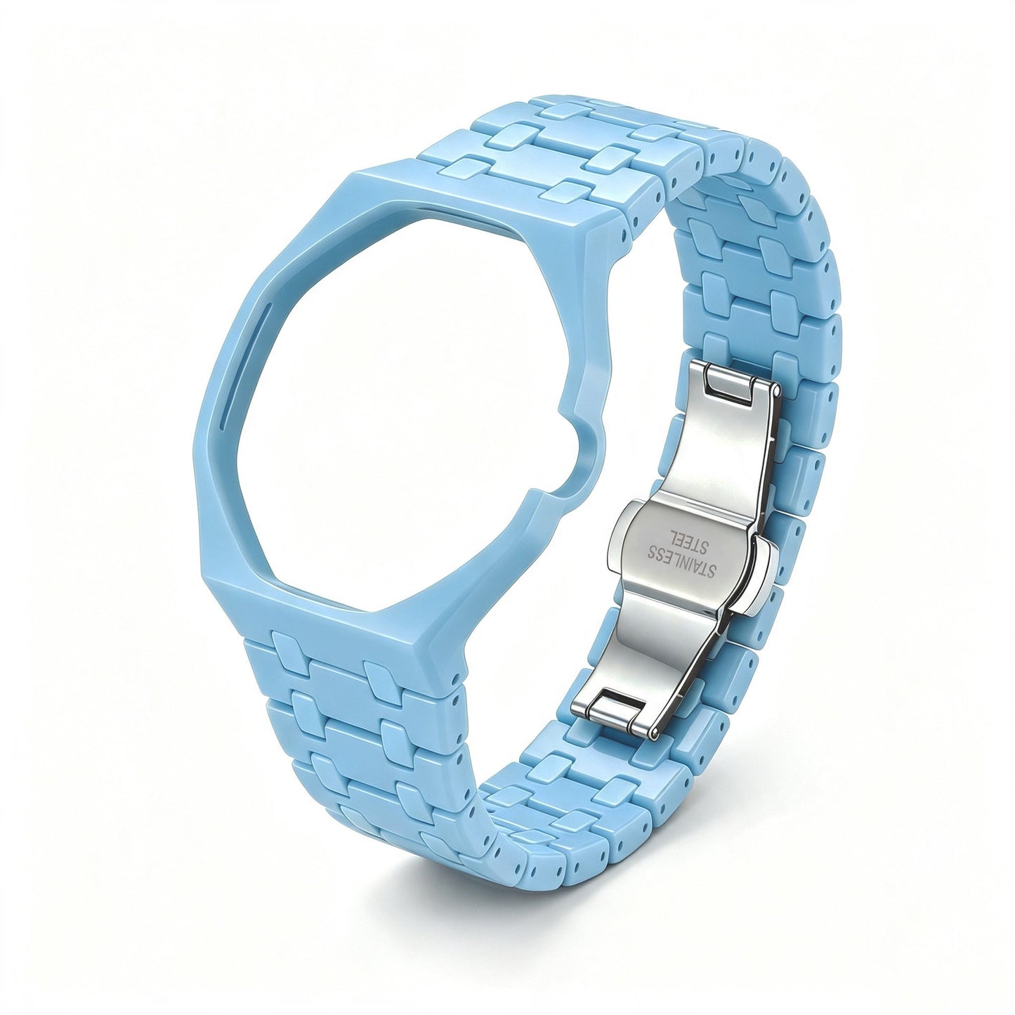 Fits AP x Swatch Royal Pop Watch Case Strap Band Mod Kit Octagonal Strip
