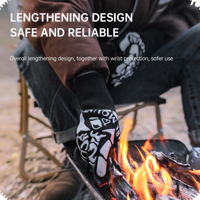 Silicone BBQ Gloves Offering Thermal Resistance Maximum 800 Degrees Protection