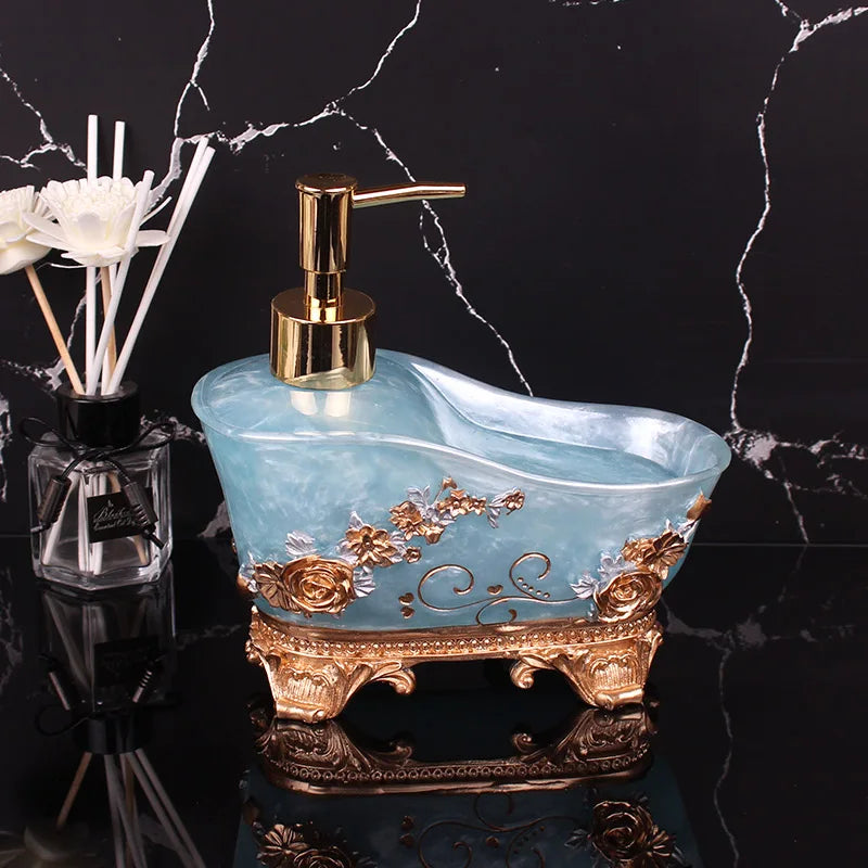 Liquid Soap Bottle Dish Resin Bathtub Shampoo Shower Gel Dispenser
