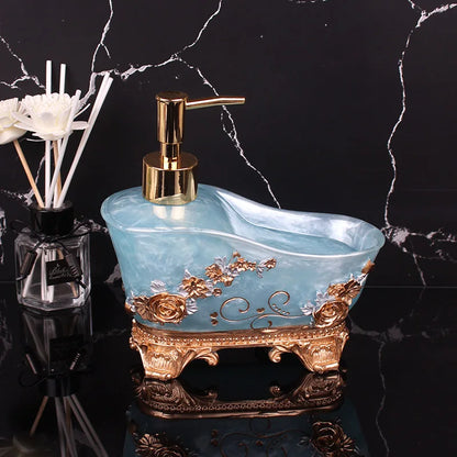 Liquid Soap Bottle Dish Resin Bathtub Shampoo Shower Gel Dispenser