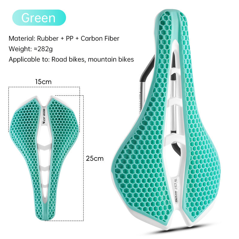 TPE Honeycomb Breathable Cycling Saddle for Road Biking and Mountain Bike Use