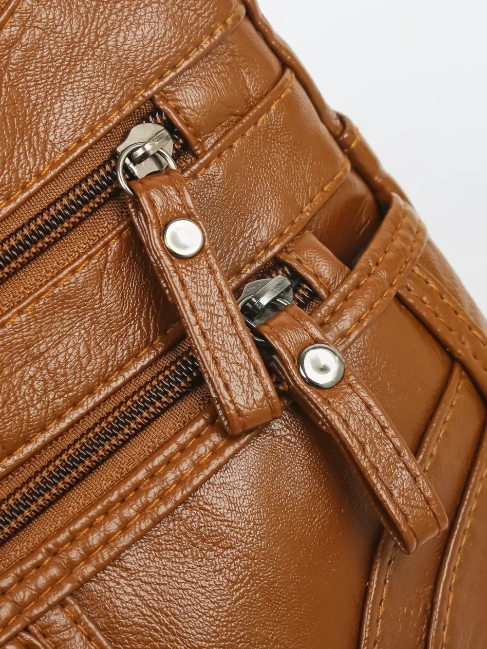 Faux Leather Adjustable Strap Shoulder Bag Medium Size Multiple Colours
