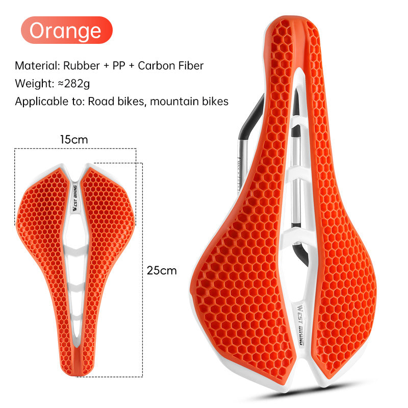 TPE Honeycomb Breathable Cycling Saddle for Road Biking and Mountain Bike Use