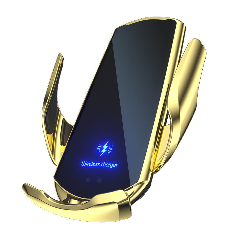 15W Wireless Induction Car Phone Holder Navigation Secure Charging Stand Mount