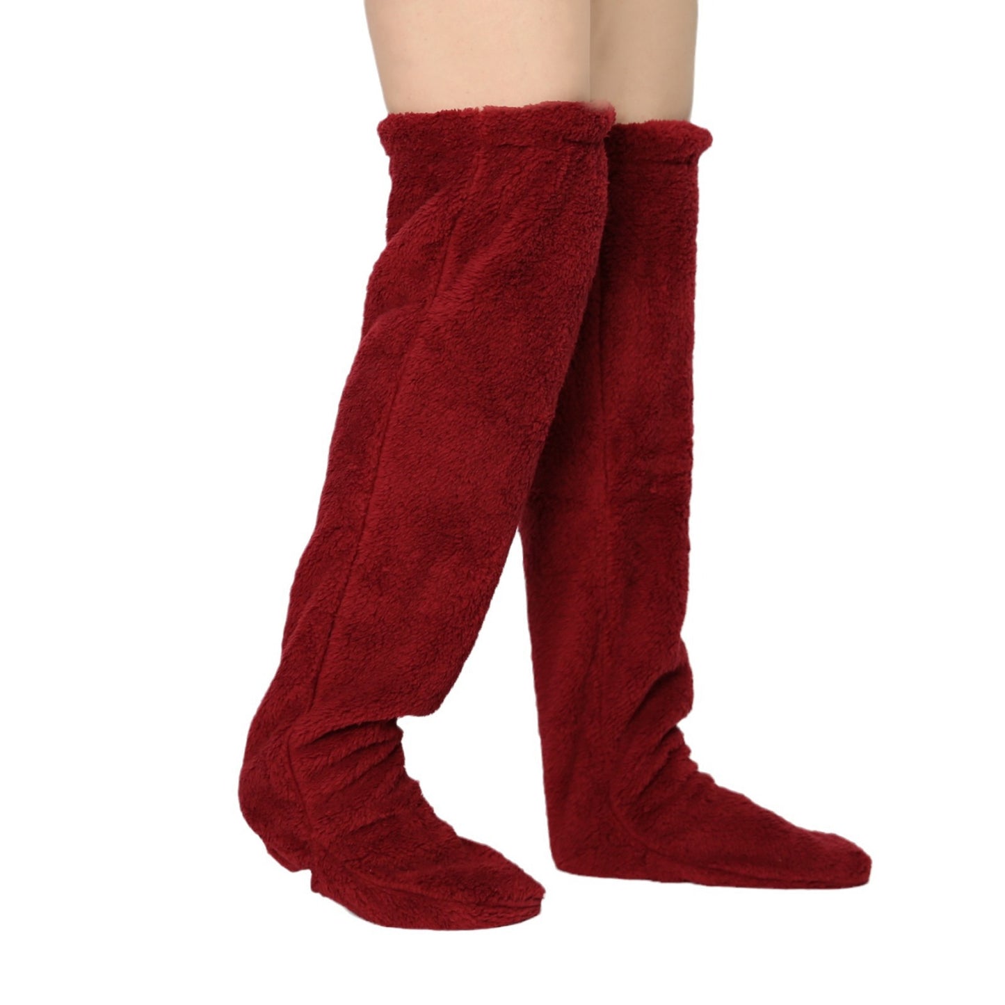 Ultra-Warm Plush Leg Warmers Long Socks Unisex Thick Thermal Knee Pads 13 Colours