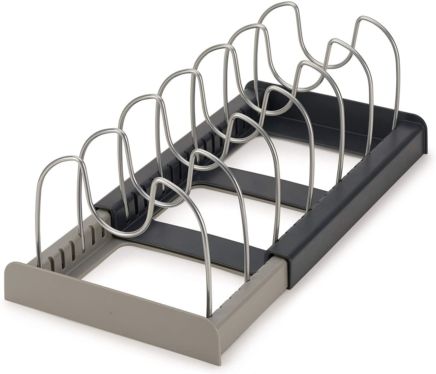 Telescopic Kitchen Storage Rack Adjustable Pot Lid Utensil Organiser Drain Tray