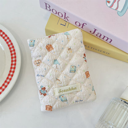 Cartoon Embossed Passport Holder with Secure Travel Card and Document Storage