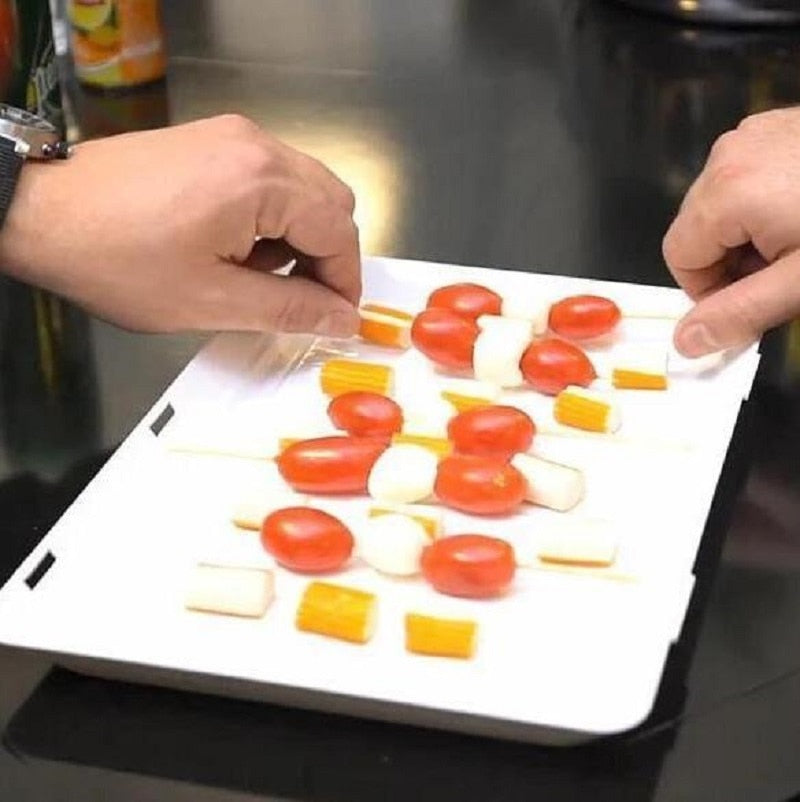 Food Preservation Tray Sealing Freshness Space Saver Refrigerator Safe 30x22x3cm