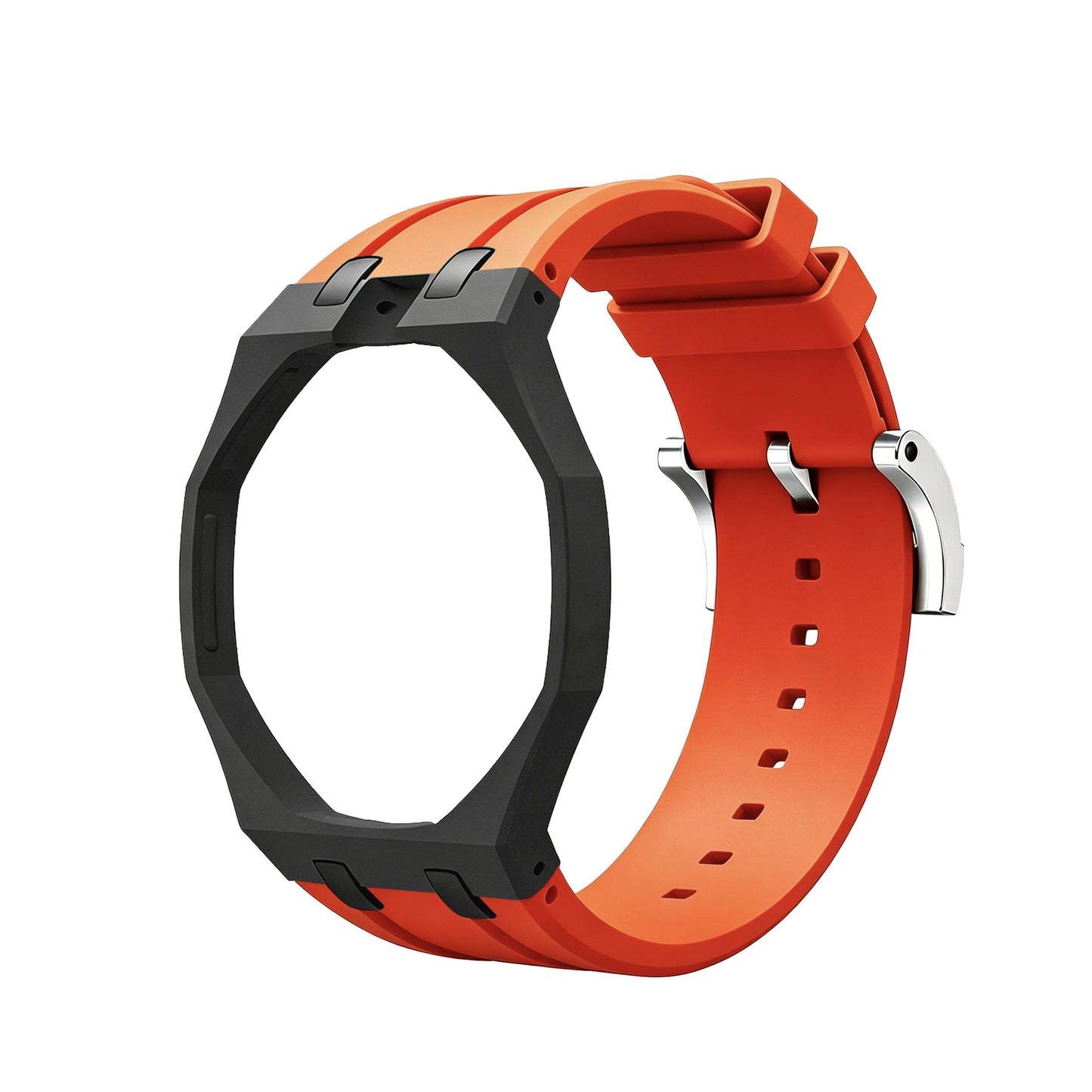 For AP x Swatch Royal Pop Watch Case Silicone Strap Adjustable Buckle Band