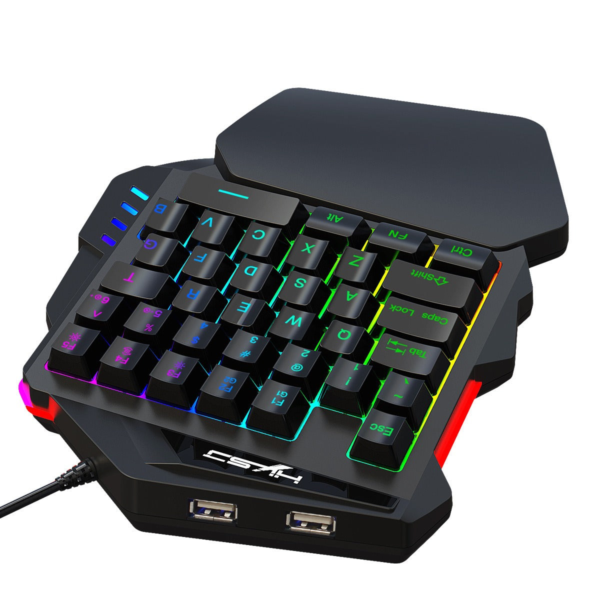 V500 Gaming One-Handed Keyboard RGB Illuminated Built-In Converter Fits PS4