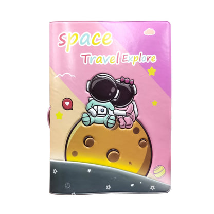 Astronaut Themed Passport Sleeve with RFID Blocking for Secure Travel Protection