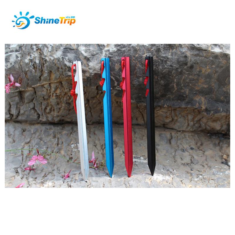 Adjustable Aluminium Alloy Tent Pegs 6pcs Set Multi Tooth Lightweight Stakes