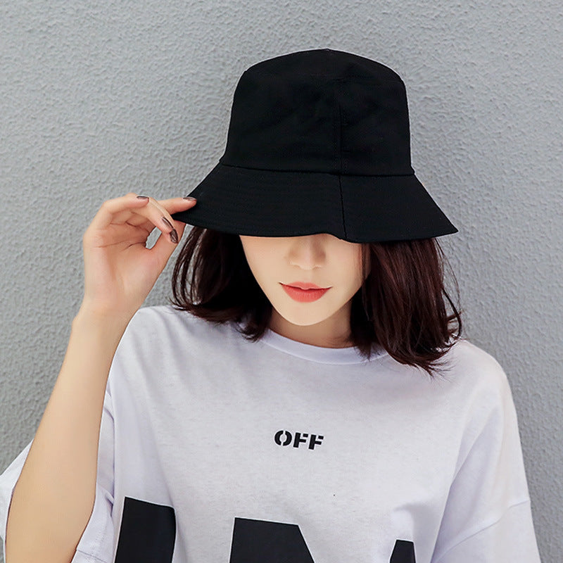Unisex Cotton Blend Bucket Hat Foldable Sunshade Outdoor Sun Protection