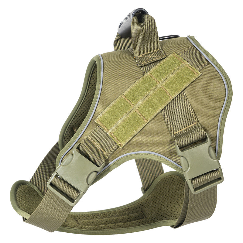 Large Breed Tactical Dog Vest Military Training Harness Molle System Adjustable
