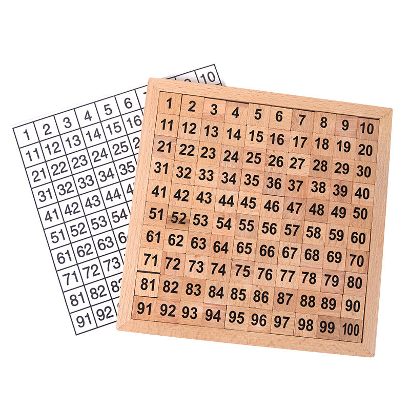 Montessori 1-100 Number Board Kids Math Puzzle Educational Learning Toy
