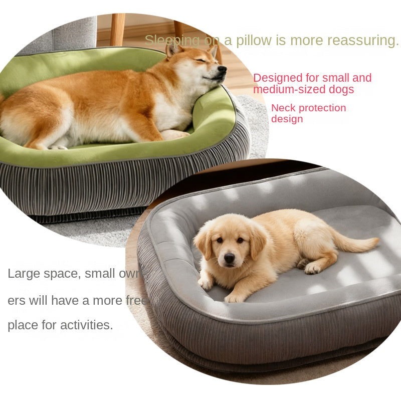 All-Season Removable Washable Pet Dog House Durable Semi-Enclosed Cat Shelter