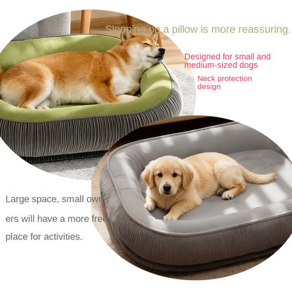 All-Season Removable Washable Pet Dog House Durable Semi-Enclosed Cat Shelter