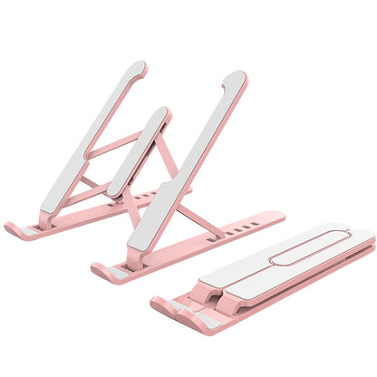 Portable Aluminium Laptop Stand Foldable Height Adjustable Silicone Pads Cooling