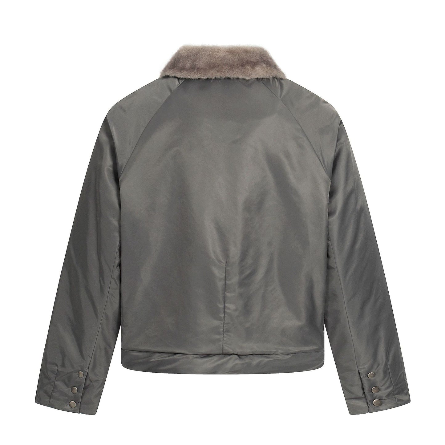 Men's Insulated Winter Jacket with Faux Fur Trim, Secure Zip and Button Pockets