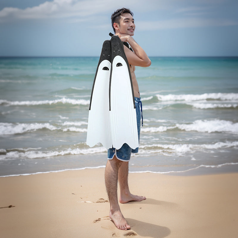Professional Long Freediving Fins Snorkeling Spearfishing TPR PP Anti Skid Gear