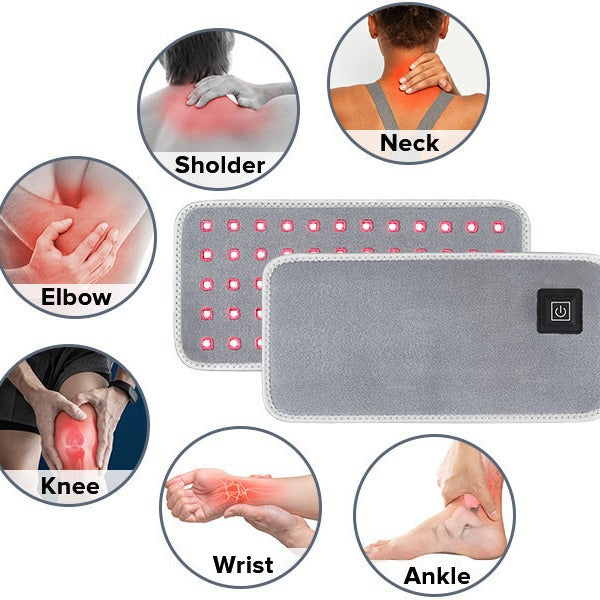 60 LED Infrared Therapy Pad Portable Adjustable Straps Built In Or External