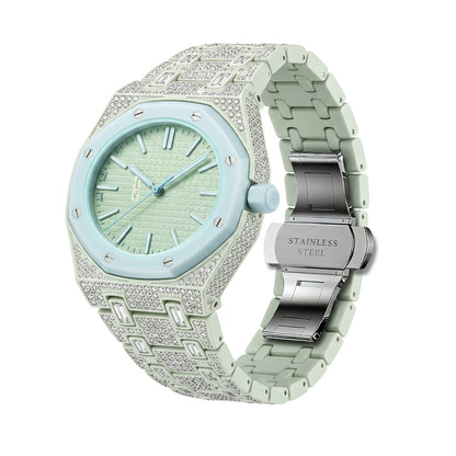 For AP x Swatch Royal Pop Collection Metal Crystal Rhinestone Strap 3 12 Crown