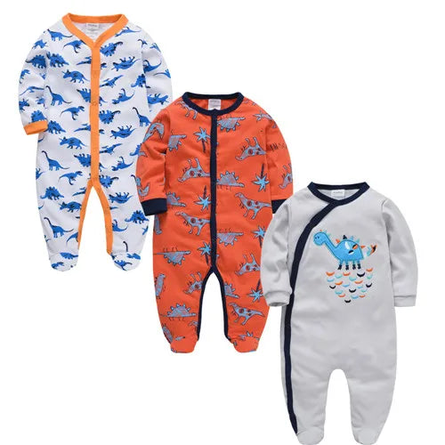 Baby Boys Cotton Outfit Set Three Piece Long Sleeve Comfortable Design Style