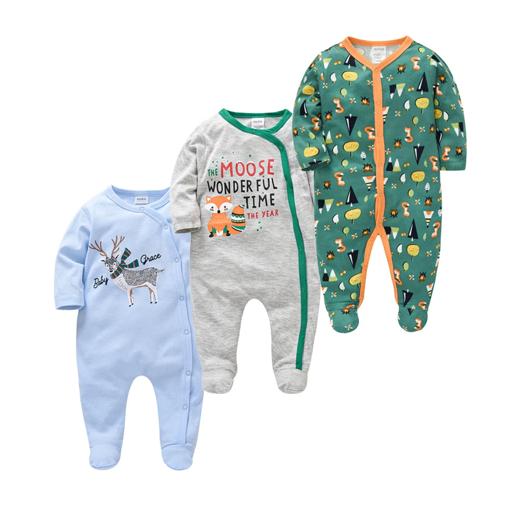 Baby Boys Cotton Outfit Set Three Piece Long Sleeve Comfortable Design Style