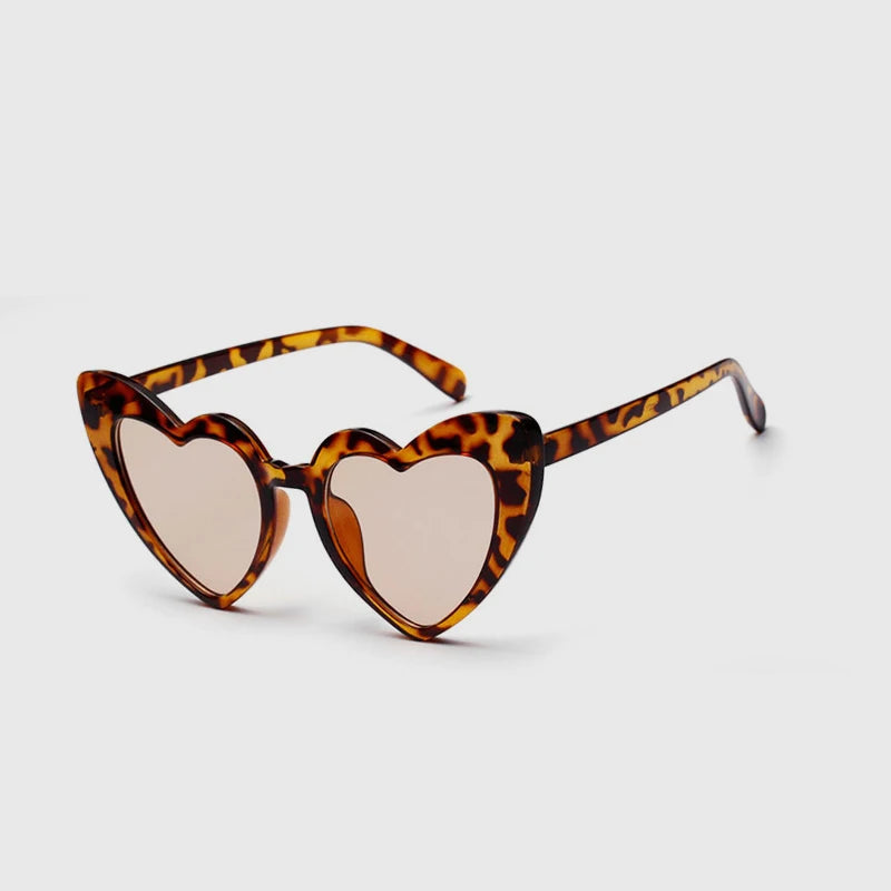 Women's Heart Shaped UV400 Sunglasses Ensuring Stylish and Effective Eye Safety