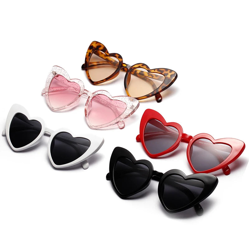 Women's Heart Shaped UV400 Sunglasses Ensuring Stylish and Effective Eye Safety