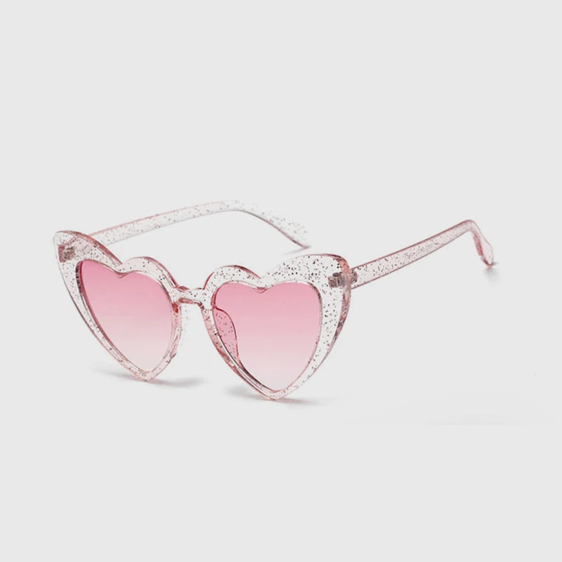 Women's Heart Shaped UV400 Sunglasses Ensuring Stylish and Effective Eye Safety