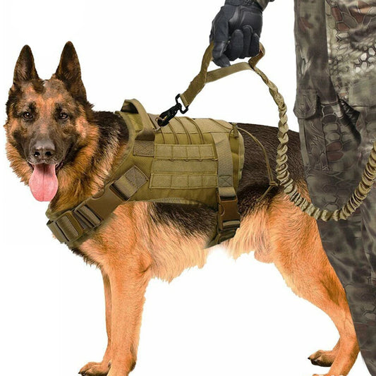 Tactical Dog Harness Training Vest Breathable Military No-Pull Adjustable Gear