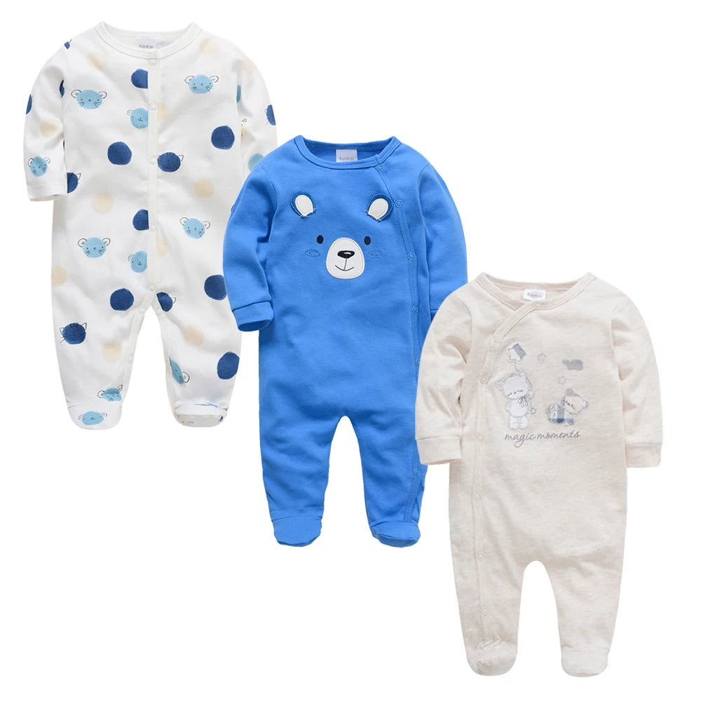 Baby Boys Cotton Outfit Set Three Piece Long Sleeve Comfortable Design Style